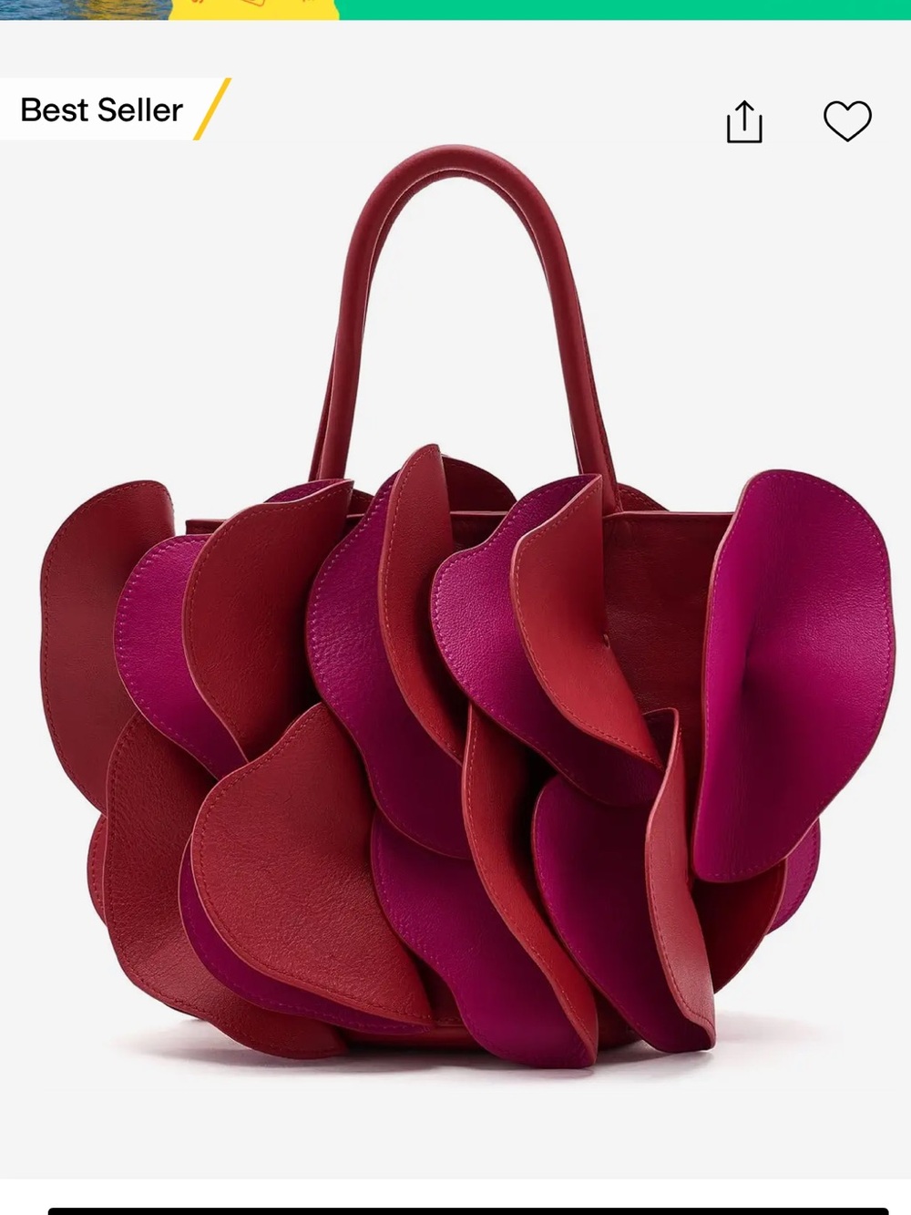 NWT Farm Rio Leather Flower Bag